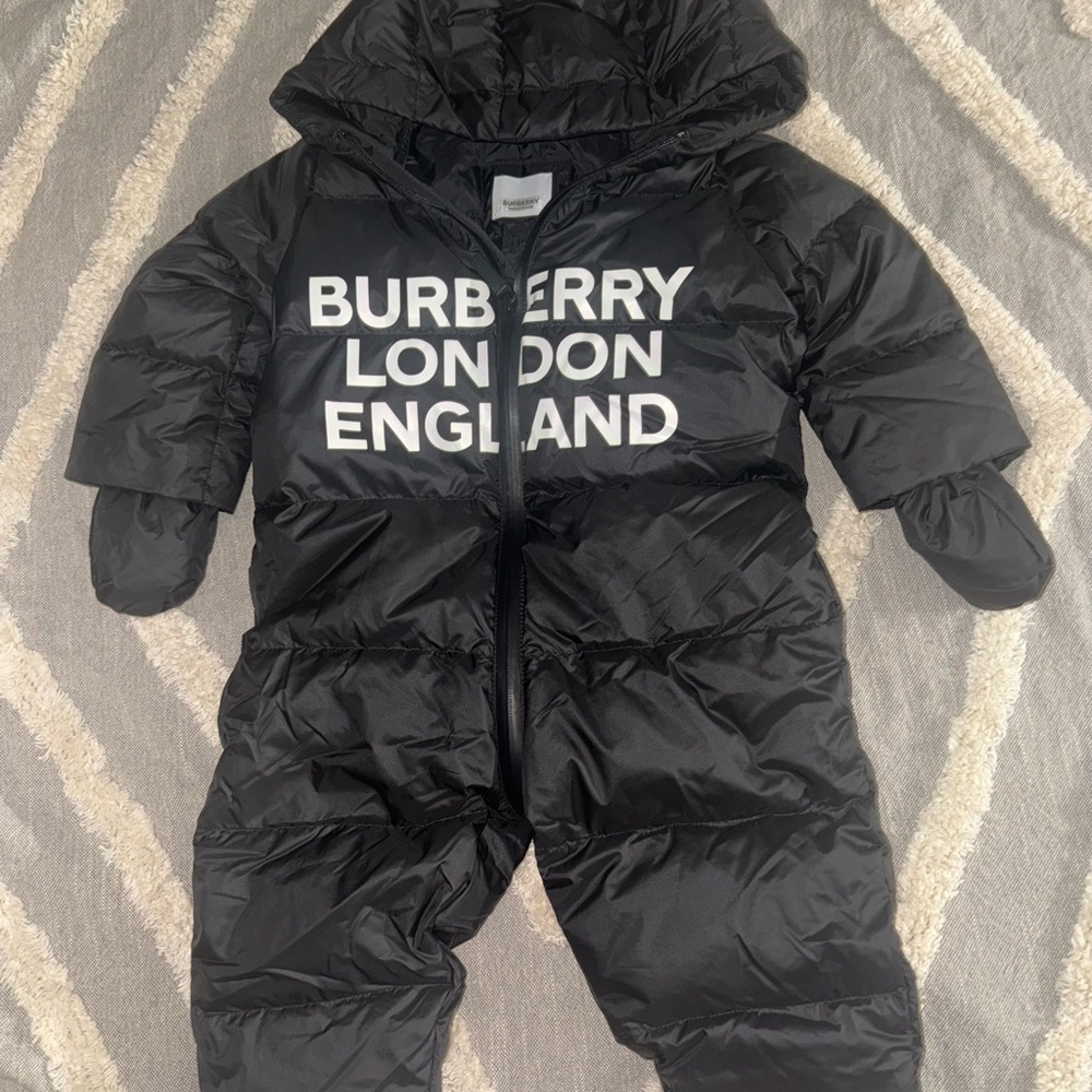 Burberry Black and White Puffer Jacket